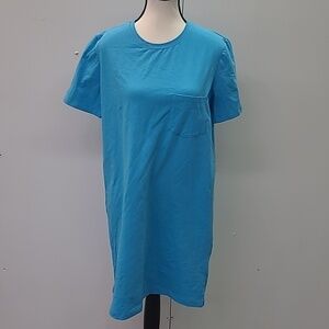 OS & Oakes Size M Blue T-Shirt Dress